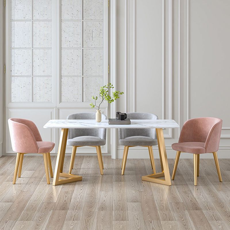 Traditional Luxury Rectangle Dining Table Stone Dining Site Table for Home