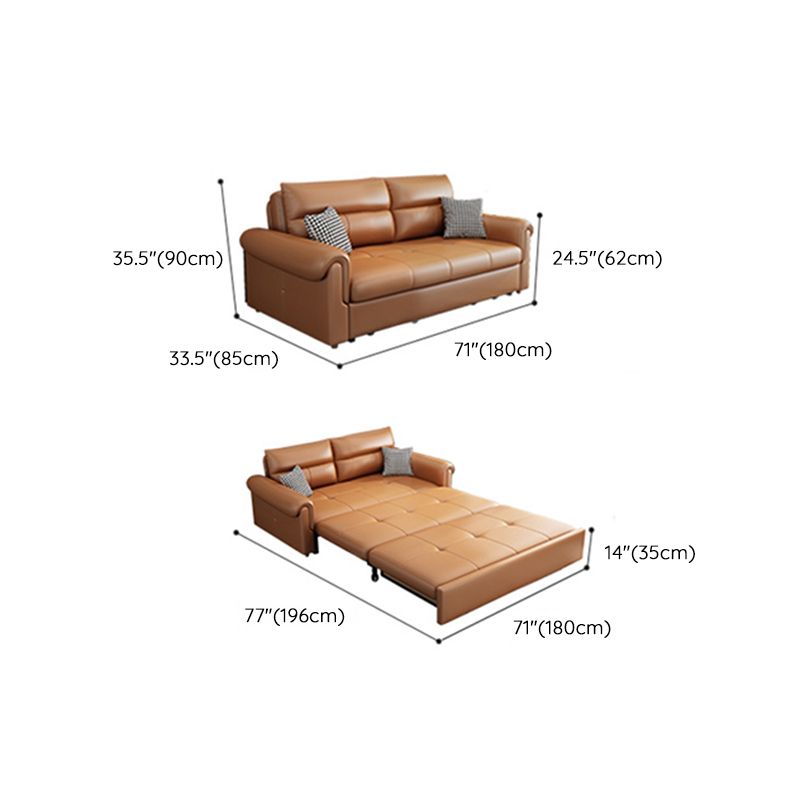 Modern Sleeper Sofa Pillow Back Futon Sleeper Sofa Bed with Storage
