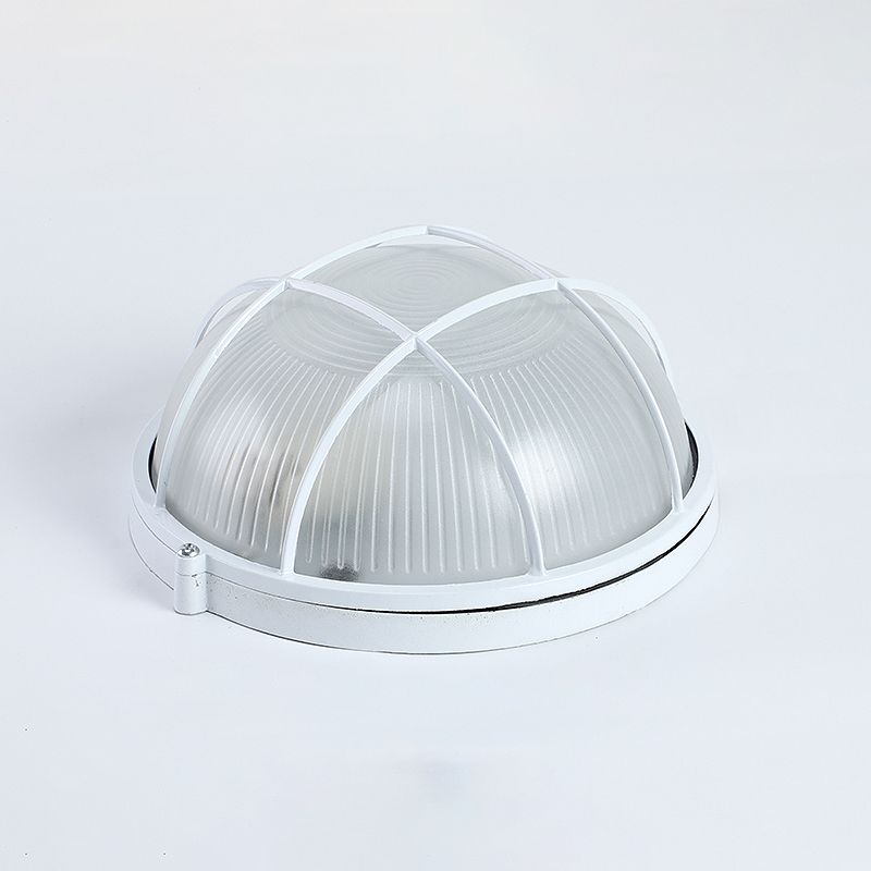 Simplicity Lámpara de techo para balcón, resistente al agua, a prueba de herrumbre, 1 luz de montaje empotrado para exteriores