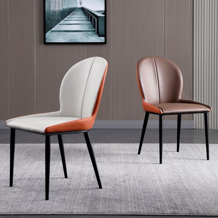 Metal moderno de la cocina del estilo que cena el Wingback de las sillas que cena la silla lateral del brazo