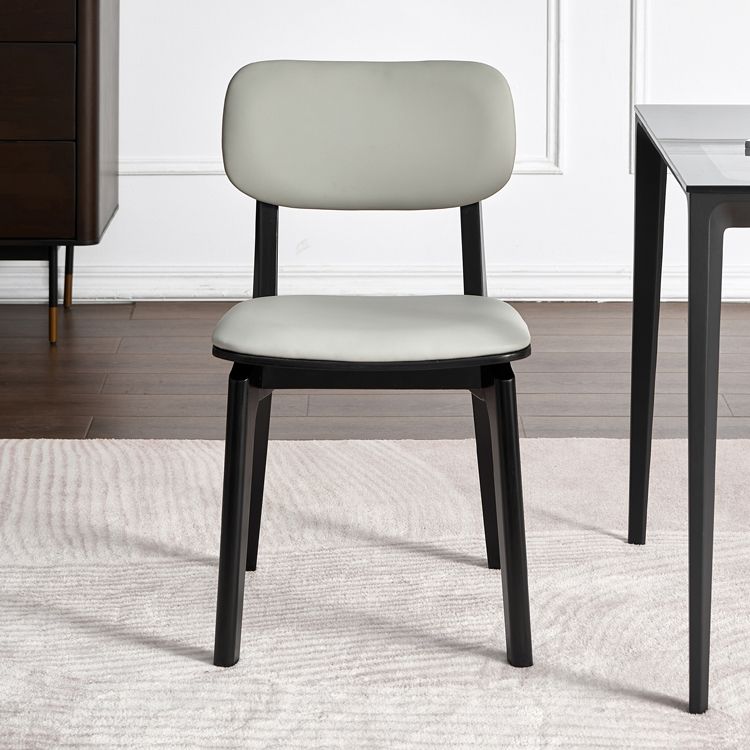 Chaise d'appoint de salle à manger de cuisine contemporaine, chaise d'appoint de salle à manger en bois massif à dossier ouvrant