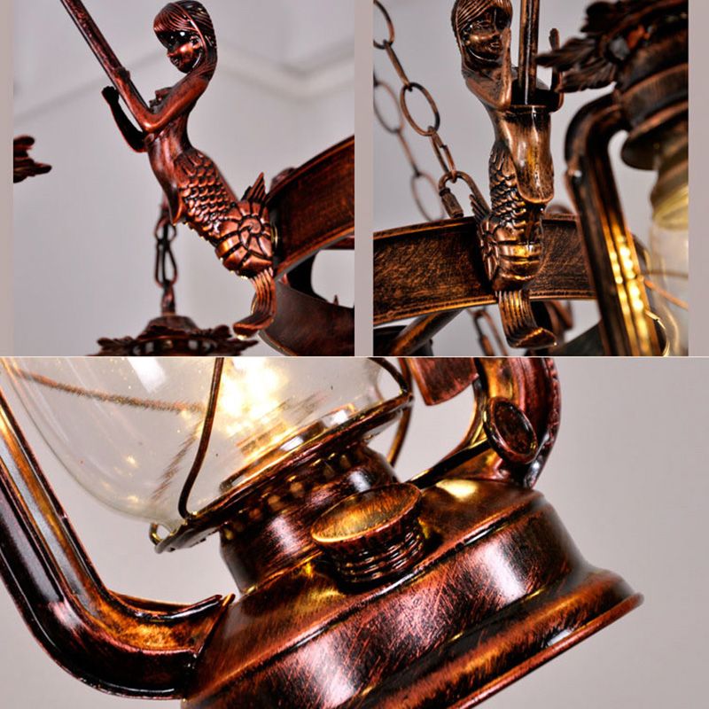Lámpara de lámpara de queroseno Luz de lámpara Metálico Retro Retro Industrial Style Lighting Accesorios para restaurante