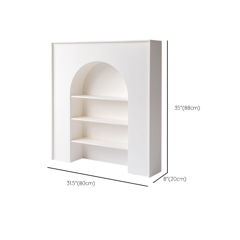 Contemporary 3 Shelves Accent Chest White 7.87-Inch D Cabinet