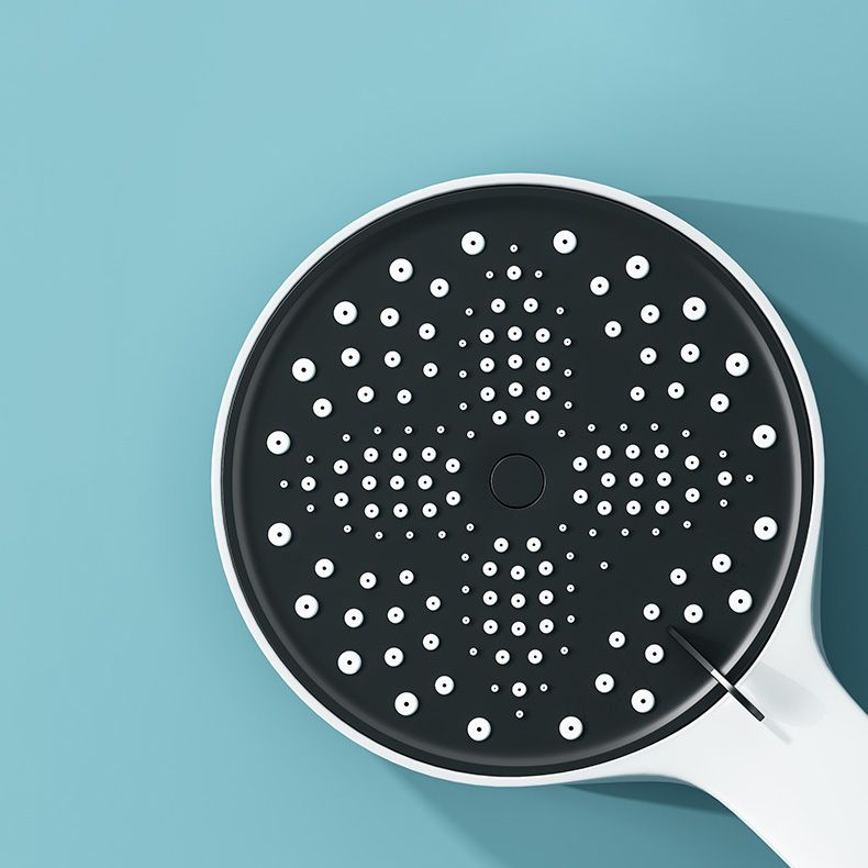 Wall Mounted Shower Arm Shower Faucet Metal Shower System with Slide Bar in White