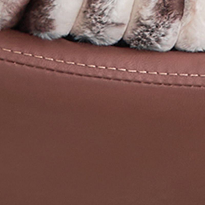 Tufted Back Lounge Accent Chair Swivel Side Chair with 4-Star Legs