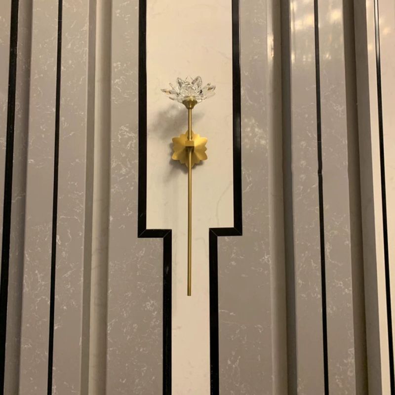 Metal Flower Wall Lighting Modern Style 1 Light Wall Lighting Fixtures