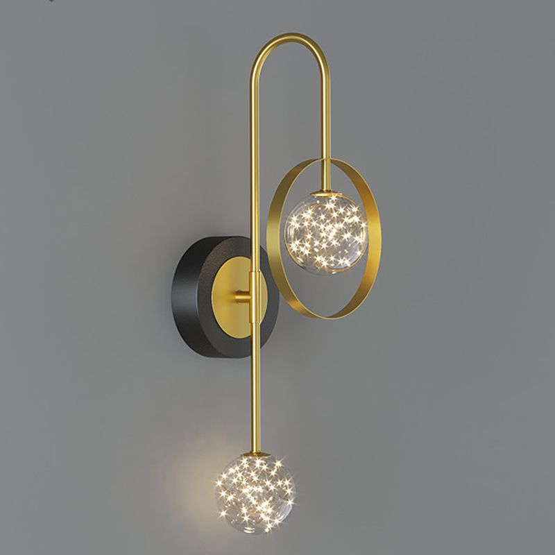 Modern Unique Shape Wall Mount Light Fixture Wall Light Sconce in Gold for Dining Room