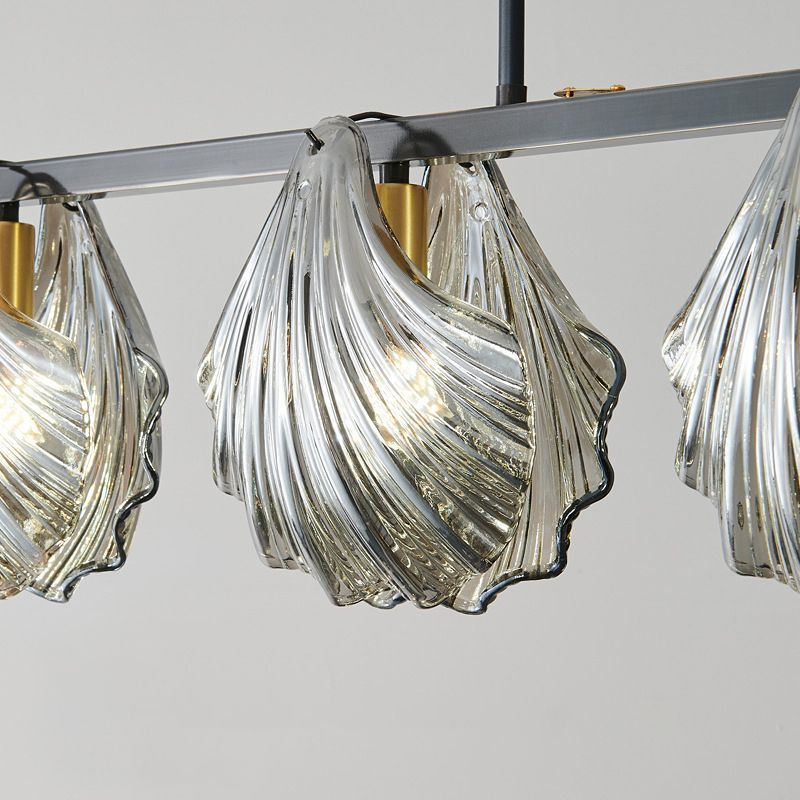 Glass Shell Shape Chandelier Light Modern Style Multi Lights Chandelier Light Fixture