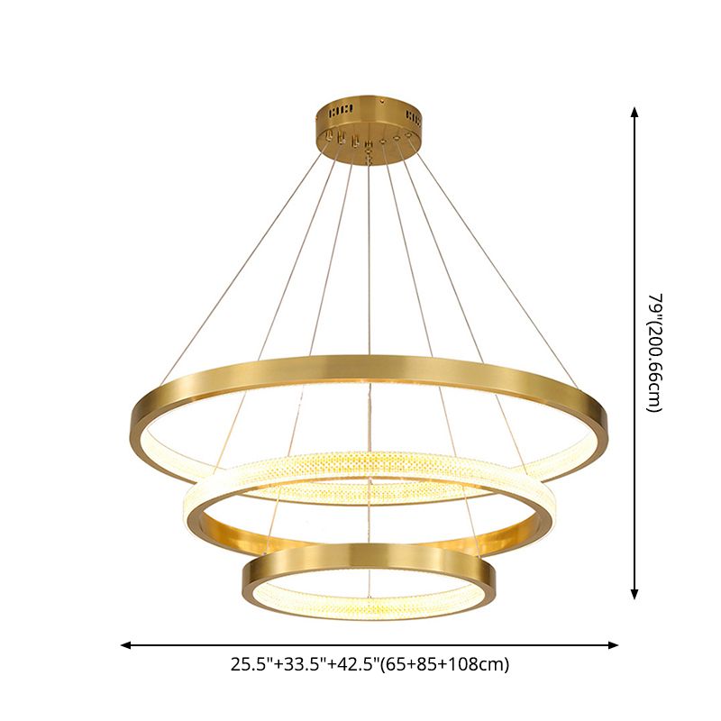 Simplicity Multi-Layer Suspended Lighting Fixture Acrylic Hanging Ceiling Fixture for Restaurant