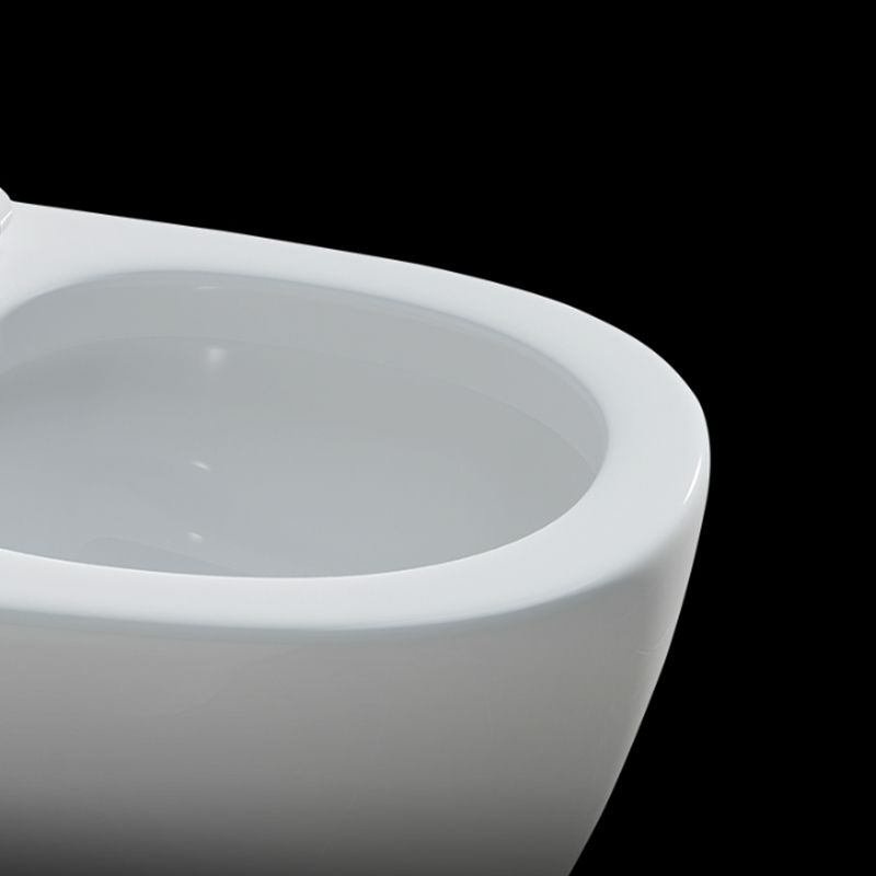 Contemporary Ceramic White Toilet Bowl Floor Mount Urine Toilet with Seat for Washroom