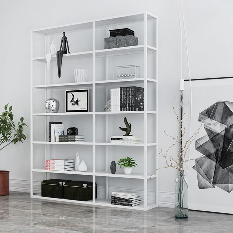 Rectangle Open Back Bookshelf Industrial Etagere Storage Bookcase