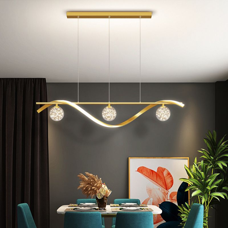 LED Island Light Modern Island Hanging Light with Acrylic Shade for Living Room