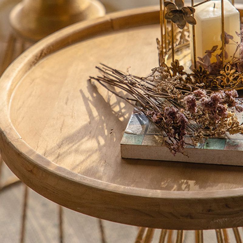 French Country Frame End Table Antique Brass Ironcraft End Table