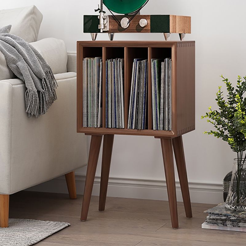 Modern Closed Back Bookshelf Solid Wood Bookcase with Shelves