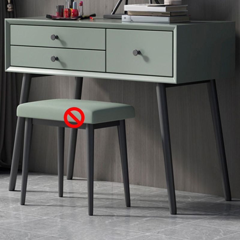 Contemporary Wood Vanity Makeup Table Set 3 Drawer Dressing Table