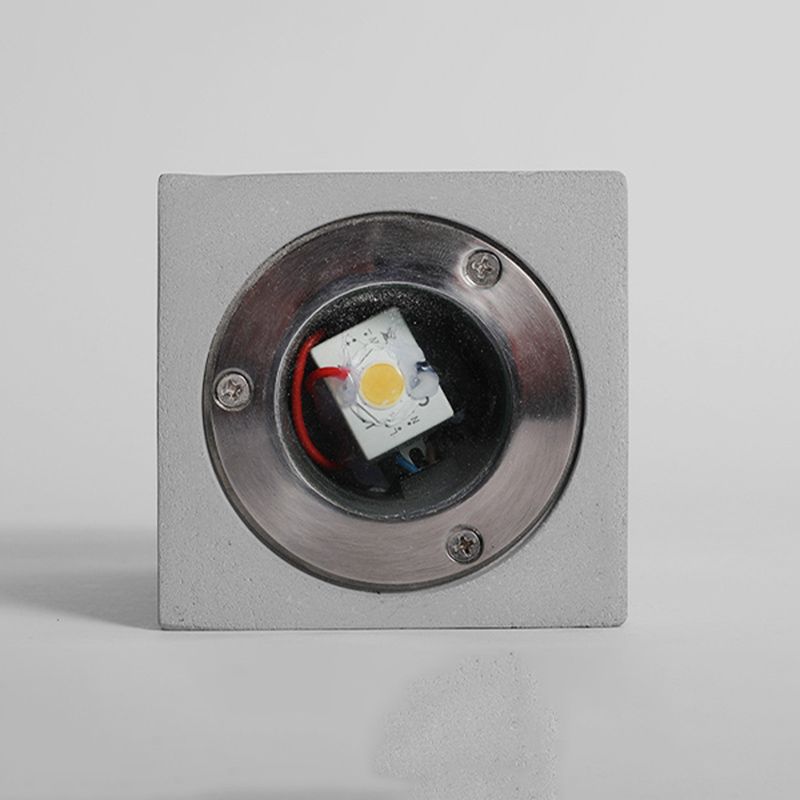 Waterproof Cement Wall Light Fixture Modern Style Wall Sconce Light in Gray