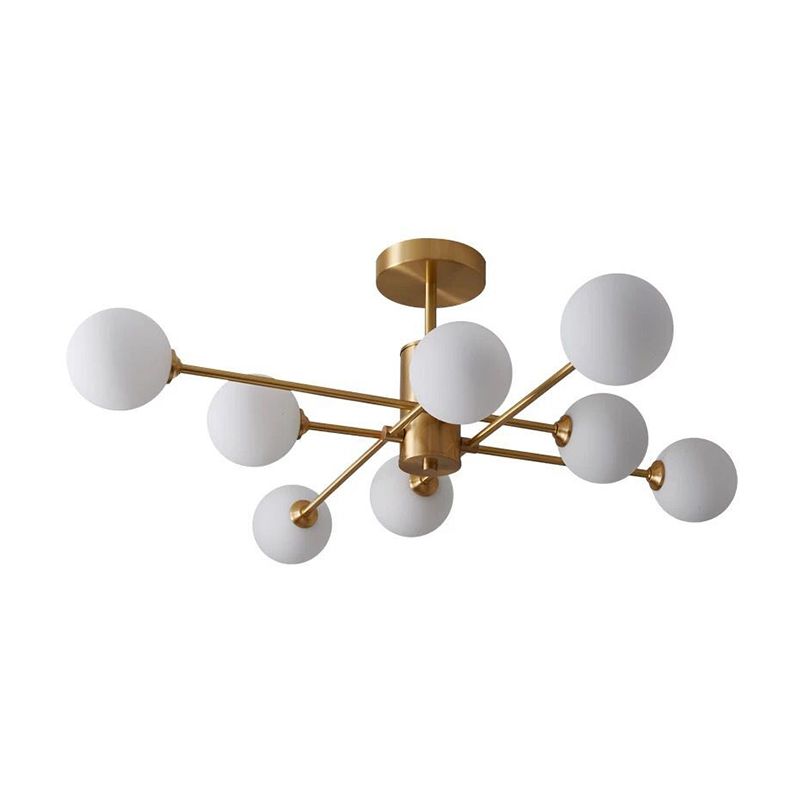 Moderne lampade da incasso Lampada da incasso in vetro globo in oro per soggiorno