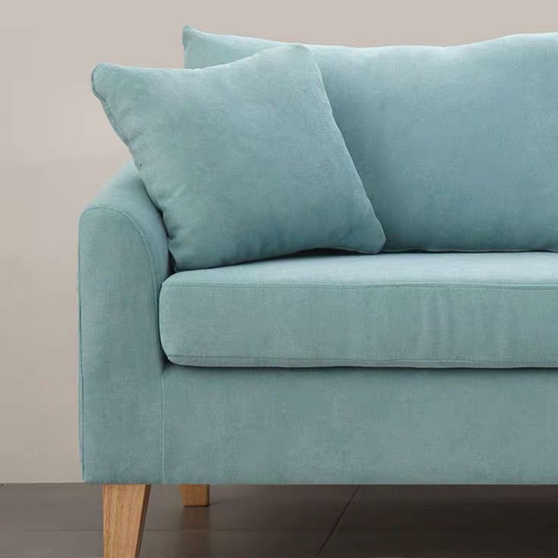 68.1" Wide Slipcovered Linen Sofa 3-Seater Loose Back Square Arm Sofa