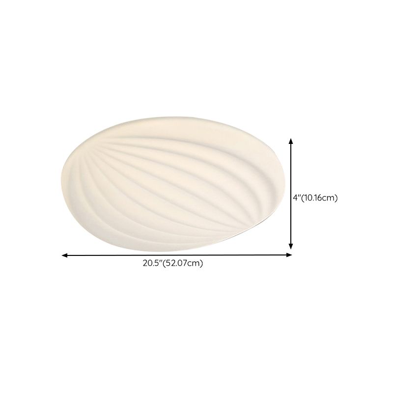 2-Light White Finish Flush Mount Lighting Acrylic LED Ceiling Light for Bedroom