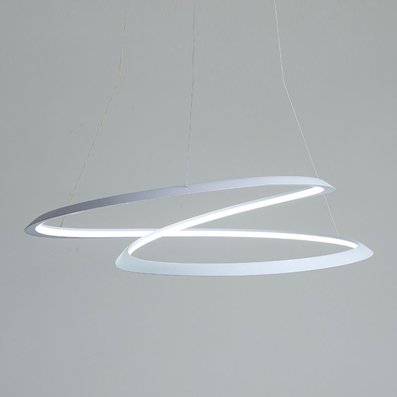 Lámpara de sombra retorcida lámpara de metal moderno 1 colgante de 1 luces