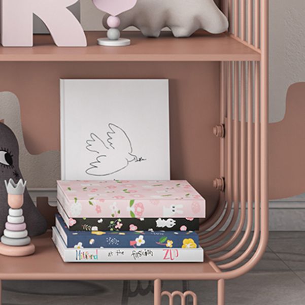 Modern Style Bookshelf Standard Closed Back Iron Bookcase for Home