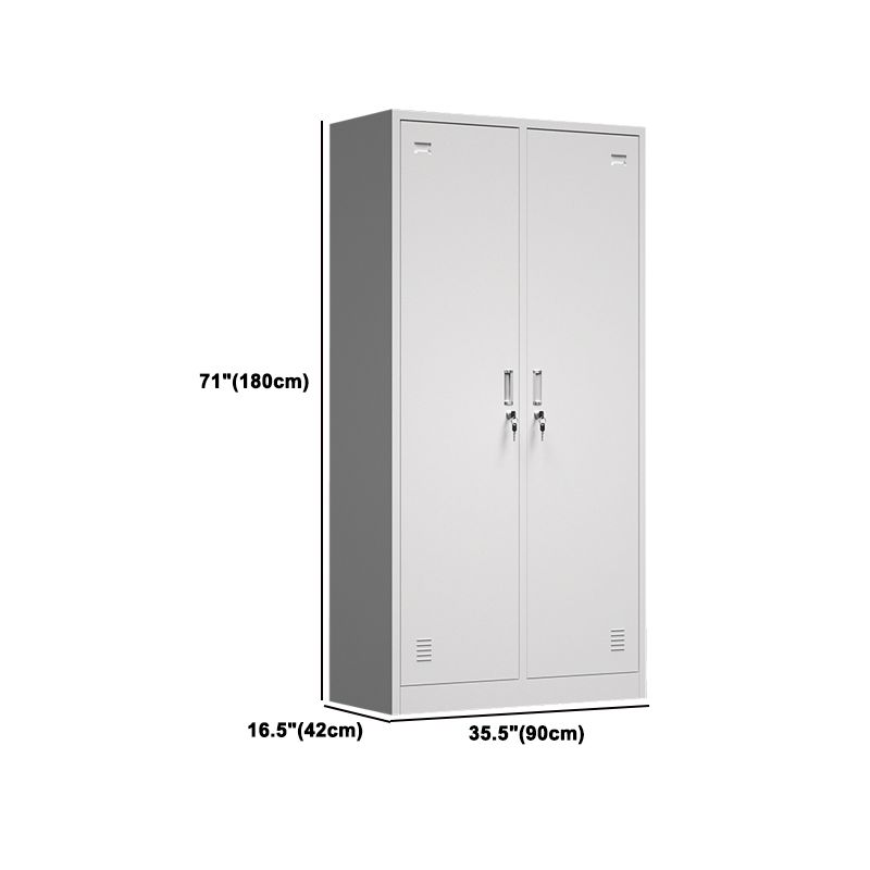 Gray Metal Cabinet for Bathroom Modern Storage Cabinet with Hinged Door