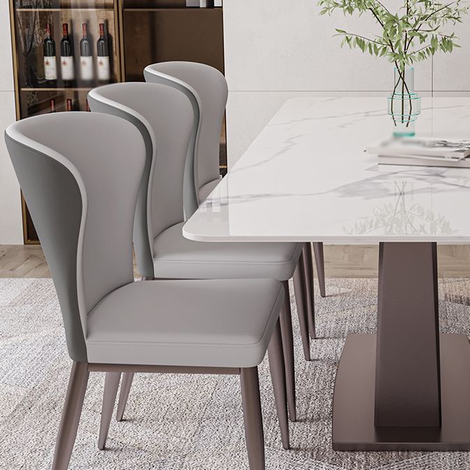 Modern Style Rectangle Sintered Stone Dining Table Set 1/4/5/7 Pieces Dining Set