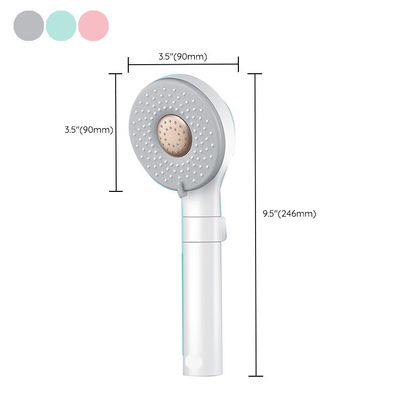 Contemporary Shower Head Solid Color Round Plastic Handheld Shower Head