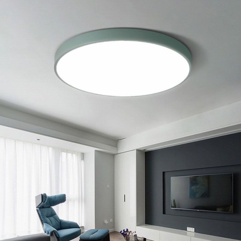 Minimalistische Macaron inbouw LED-lamp rond plafondarmatuur met acrylkap