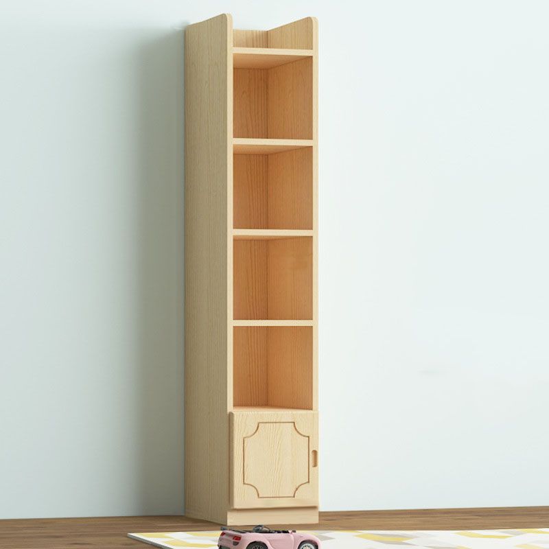 Contemporary Floor Closed Back Book Shelf Wooden Home Shelf Bookcase with Shelves