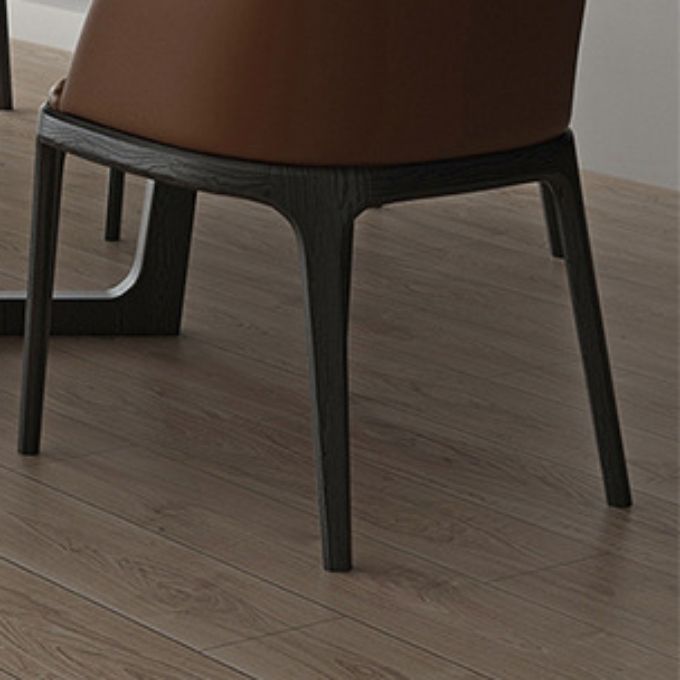 Contemporary Kitchen Dining Chairs Upholstered Chairs with Solid Wood Base
