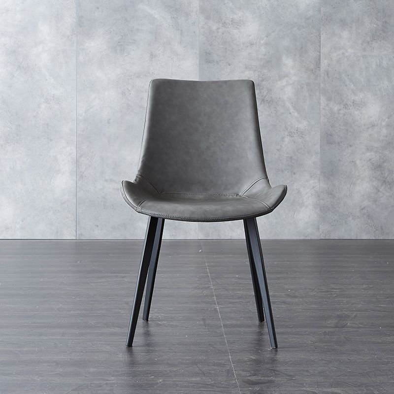 Chaise de cuir en faux cuir de style moderne 20 '' Chaise de restauration Parsons large pour un usage domestique