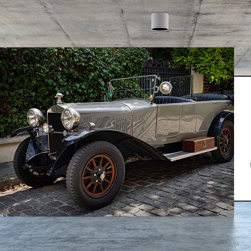 Vintage Car Wall Mural Decorative Wall Mural Stain Resistant for Home Decor