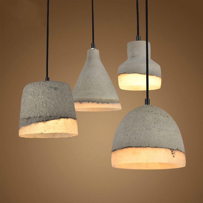 Cement hangende lichtkit eenvoud ophanging hanglamp voor woonkamer slaapkamer