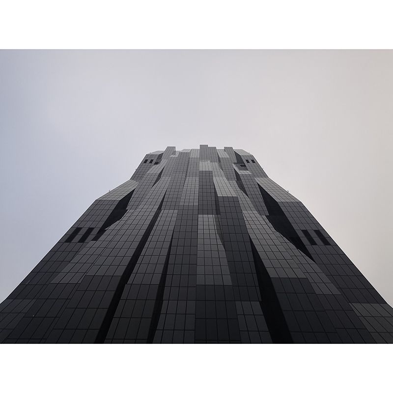 City Building Mural Wallpaper Moisture Resistant Wall Covering for Meeting Room