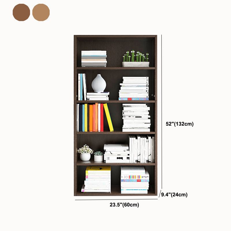 9.5"W Modern Wood Bookshelf Rectangular Shelves Bookcase for Living Room