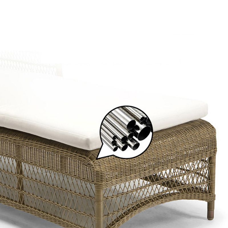 Tropical Rattan Patio Sofa Water Resistant Outdoor Patio Sofa