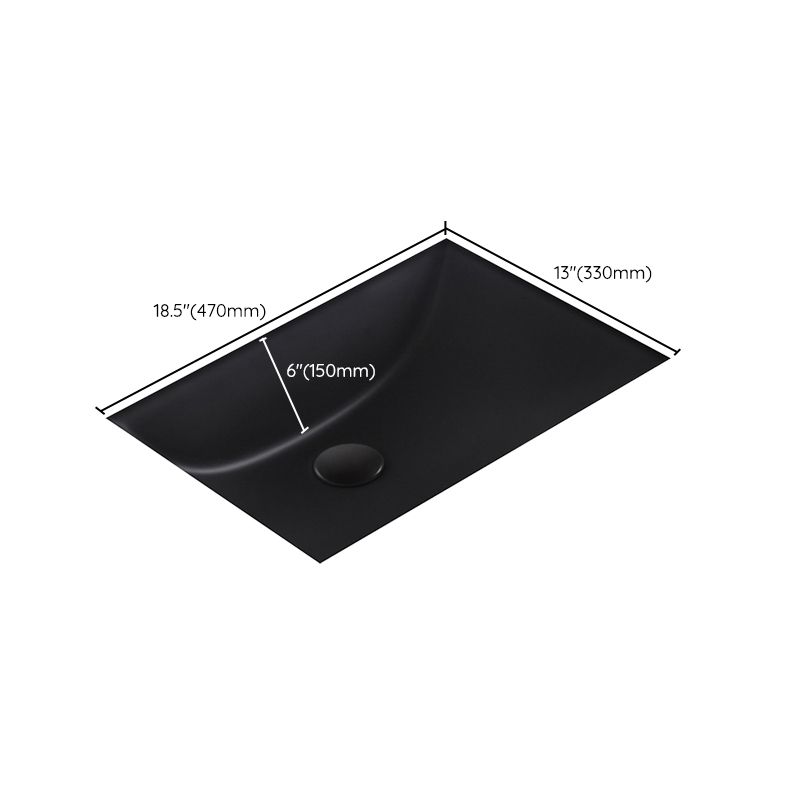 Black Undermount Vanity Sink Modern Porcelain Undermount Vanity Sink