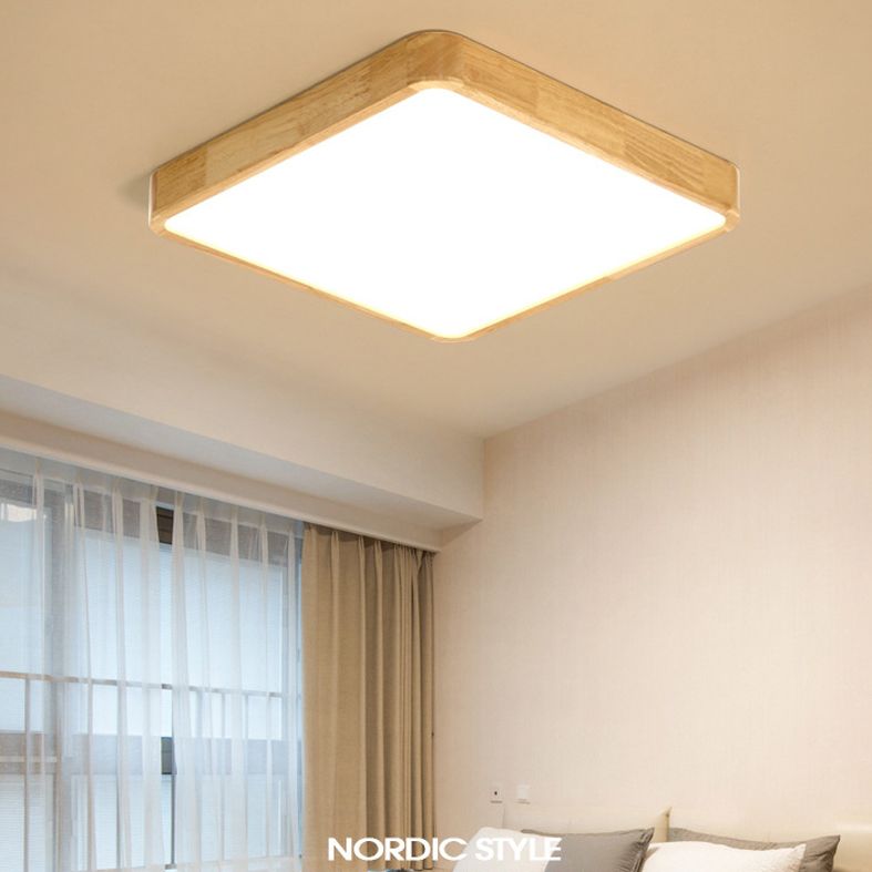 1 Light Wood Flush Mount Ceiling Light Fixtures Minimalist Bedroom Flush Mount Fixture