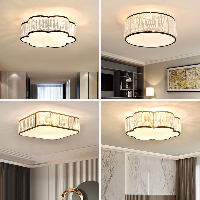 Modern Flush Mount Ceiling Lighting Fixture Crystal Flush Mount