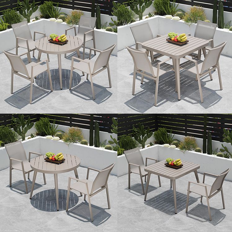 Modern Dining Armchair Set of 2/4/6/8 Metal Patio Dining Chair