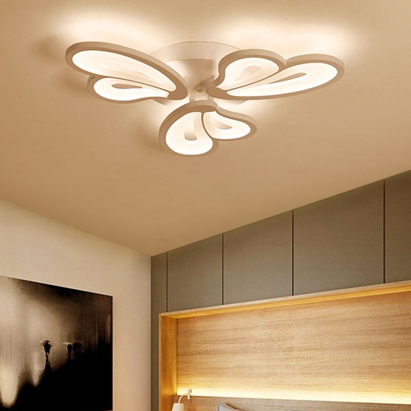 Weiße Deckenbeleuchtung moderne LED -Metall Deckenlampe für Wohnzimmer Schlafzimmer