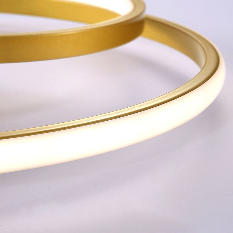 Hedendaagse LED Metalen Flush Licht Goud Flush Mount Plafond Licht voor Woonkamer