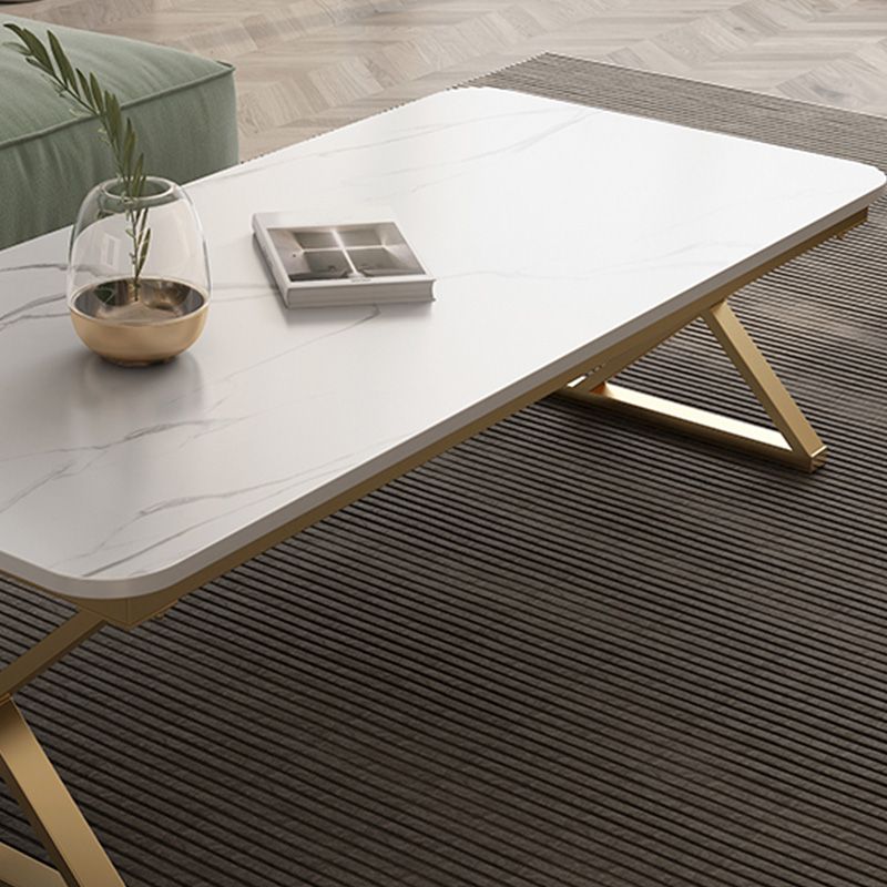 Slate Top Rectangular Coffee Table Trestle Coffee Cocktail Table