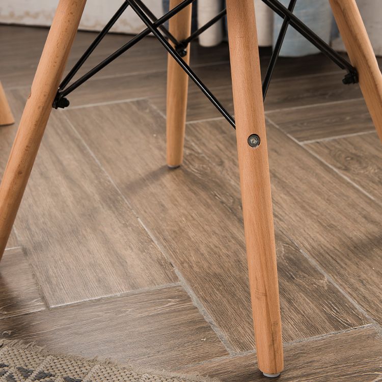 Modern Chairs Dining Arm Chairs with Wooden Legs for Kitchen