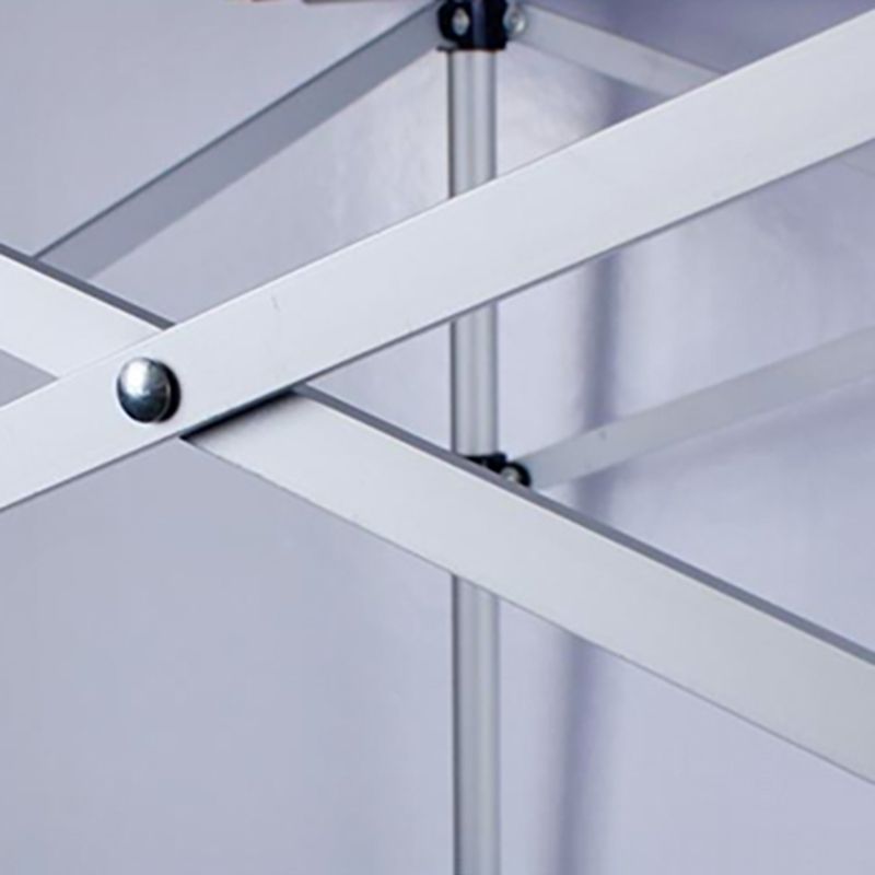 Contemporary Aluminum Frame Patio Table Square Silver Dining Table