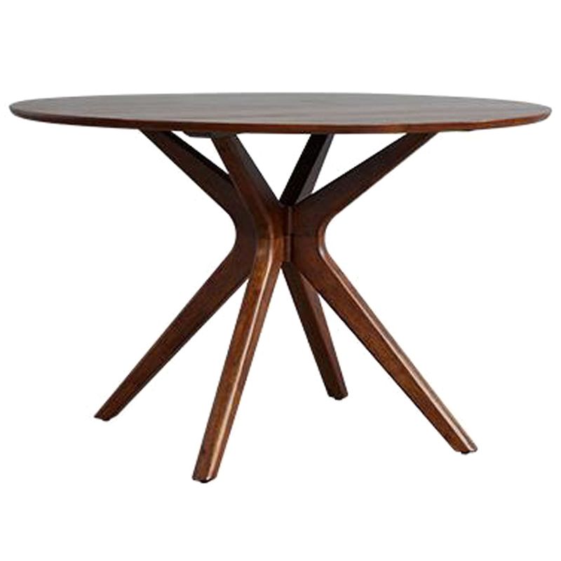 Contemporary Round Dining Table Pine Solid Wood Pedestal Table for Dining Room Kitchen Table