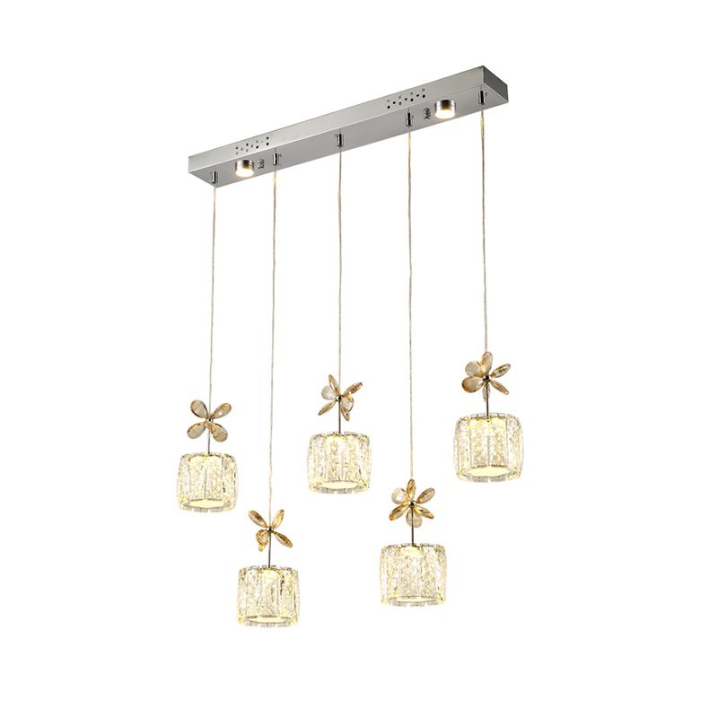 Contemporary Pendant Lights Cylinder Island Lighting Ideas Crystal for Kitchen Island