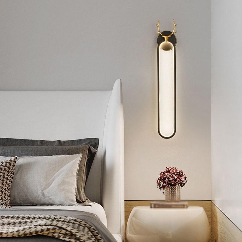 Contemporary Wall Sconce Copper LED Sconce Light Fixture for Bedroom