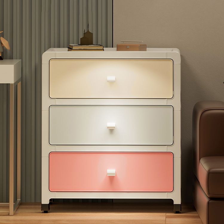 Contemporary Wardrobe Closet Thickened Plastic Kid's Wardrobe with Drawers